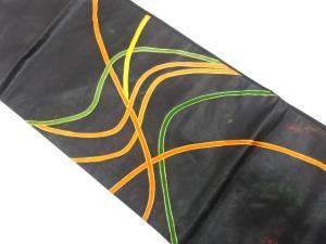 線描き模様　刺繍　名古屋帯